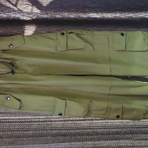 Olive Green Cargo Pants, Streetwear, Small